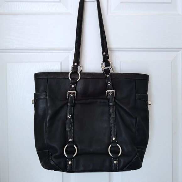 Coach Y2K vintage leather buckle Gallery tote #F11524 EUC - Picture 3 of 8